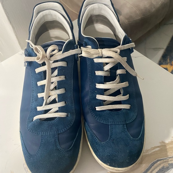 Louis Vuitton Blue Leather Sneakers - Picture 2 of 10